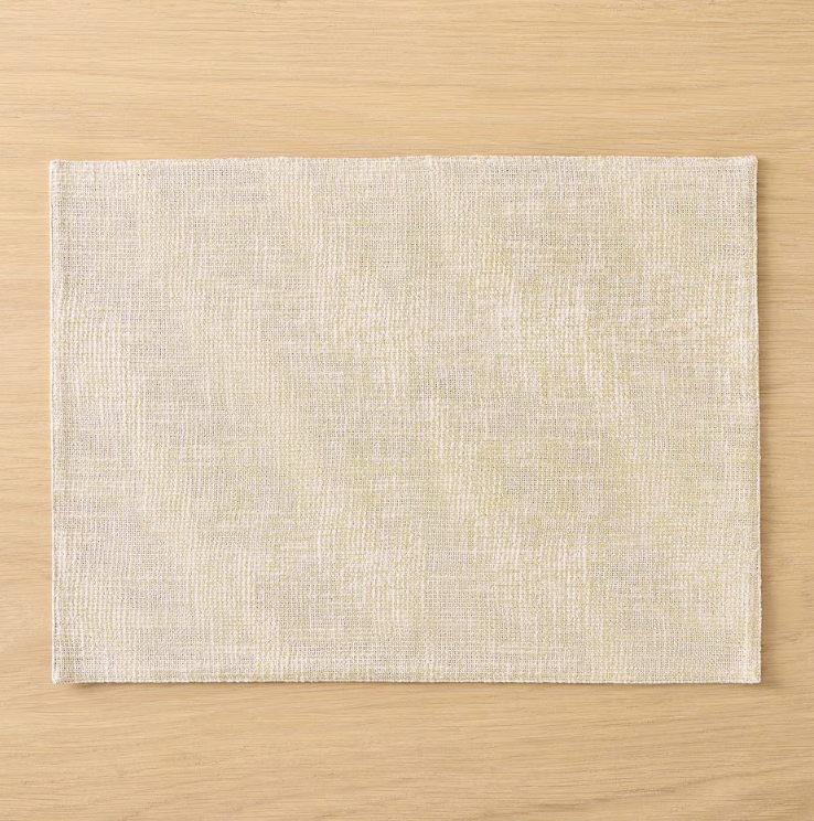 Set mantel individual rectangular de algodón Metallic Foil