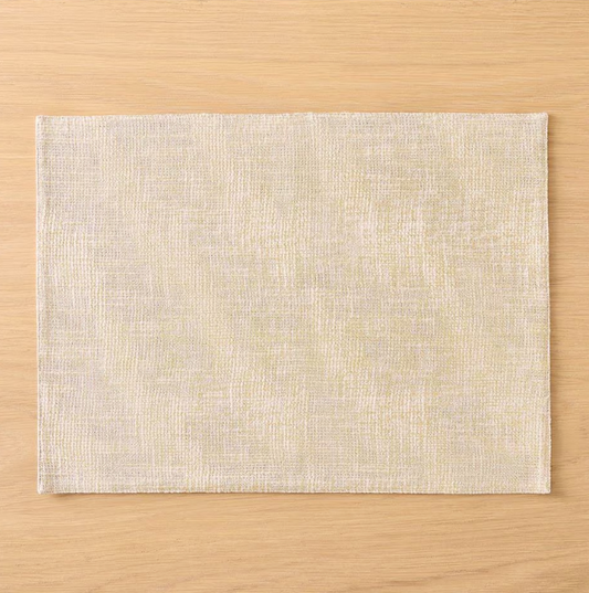 Set mantel individual rectangular de algodón Metallic Foil