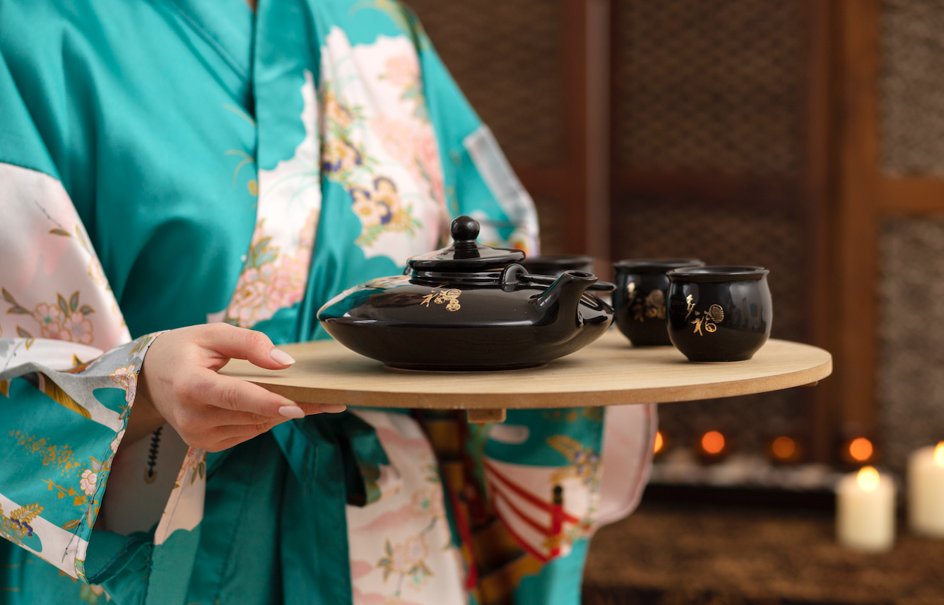 Ceremonia privada del té en Kioto (chashitsu tradicional)