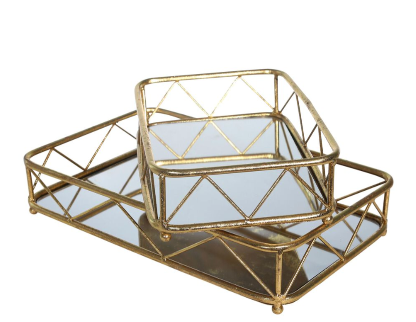 Gont Charola Zigzag mediana en metal y vidrio